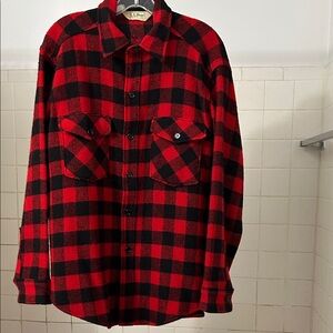 Vintage L.L. Bean Wool Buffalo Print Shirt/Jacket